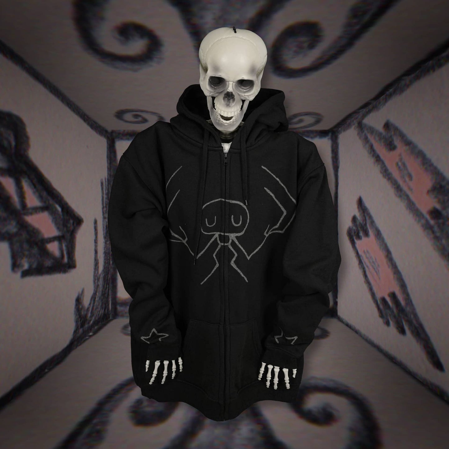 Batch 2: Afterlife - XL2 Black Zip-up Hoodie